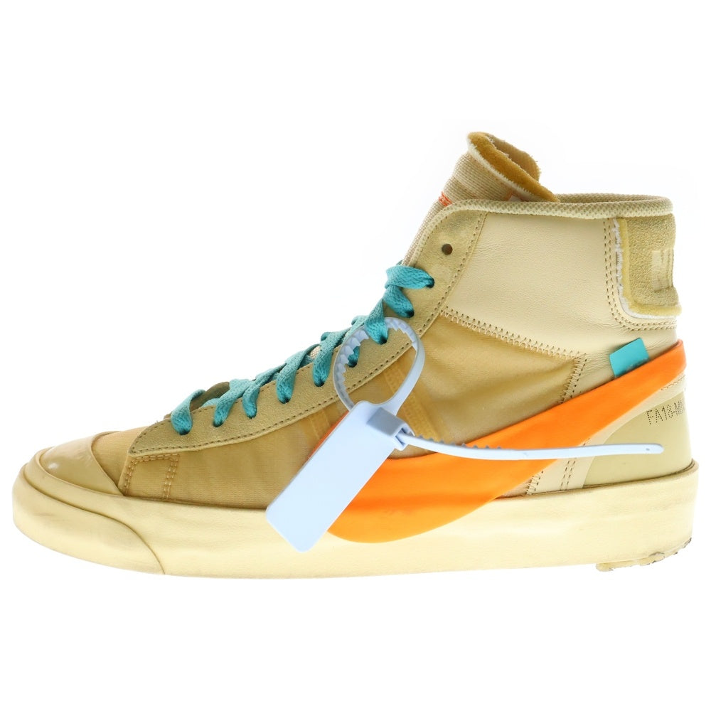 NIKE(ナイキ) ×OFF-WHITE BLAZER MID ALL HALLOWS EVE オフホワイト ブレーザー ミッドカットスニーカー ベージュ US8.5/26.5cm AA3832-700