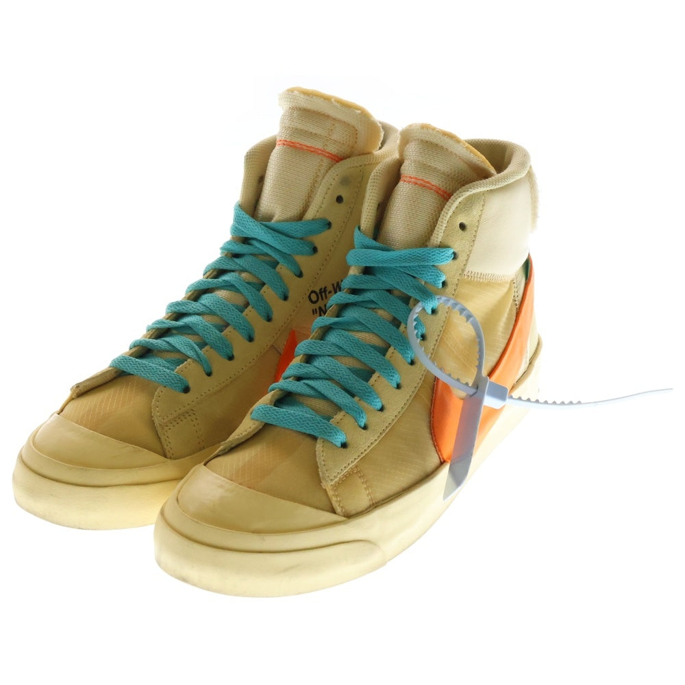 NIKE(ナイキ) ×OFF-WHITE BLAZER MID ALL HALLOWS EVE オフホワイト ブレーザー ミッドカットスニーカー ベージュ US8.5/26.5cm AA3832-700