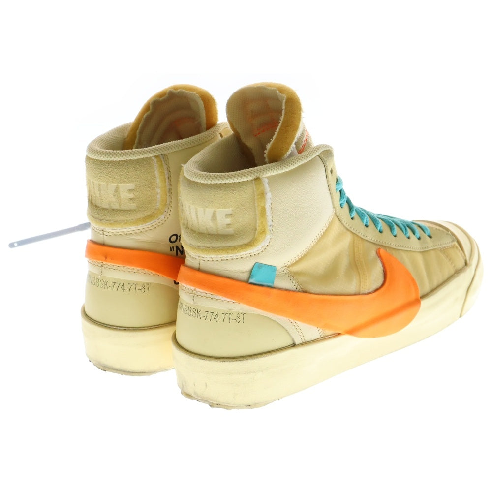 NIKE(ナイキ) ×OFF-WHITE BLAZER MID ALL HALLOWS EVE オフホワイト ブレーザー ミッドカットスニーカー ベージュ US8.5/26.5cm AA3832-700