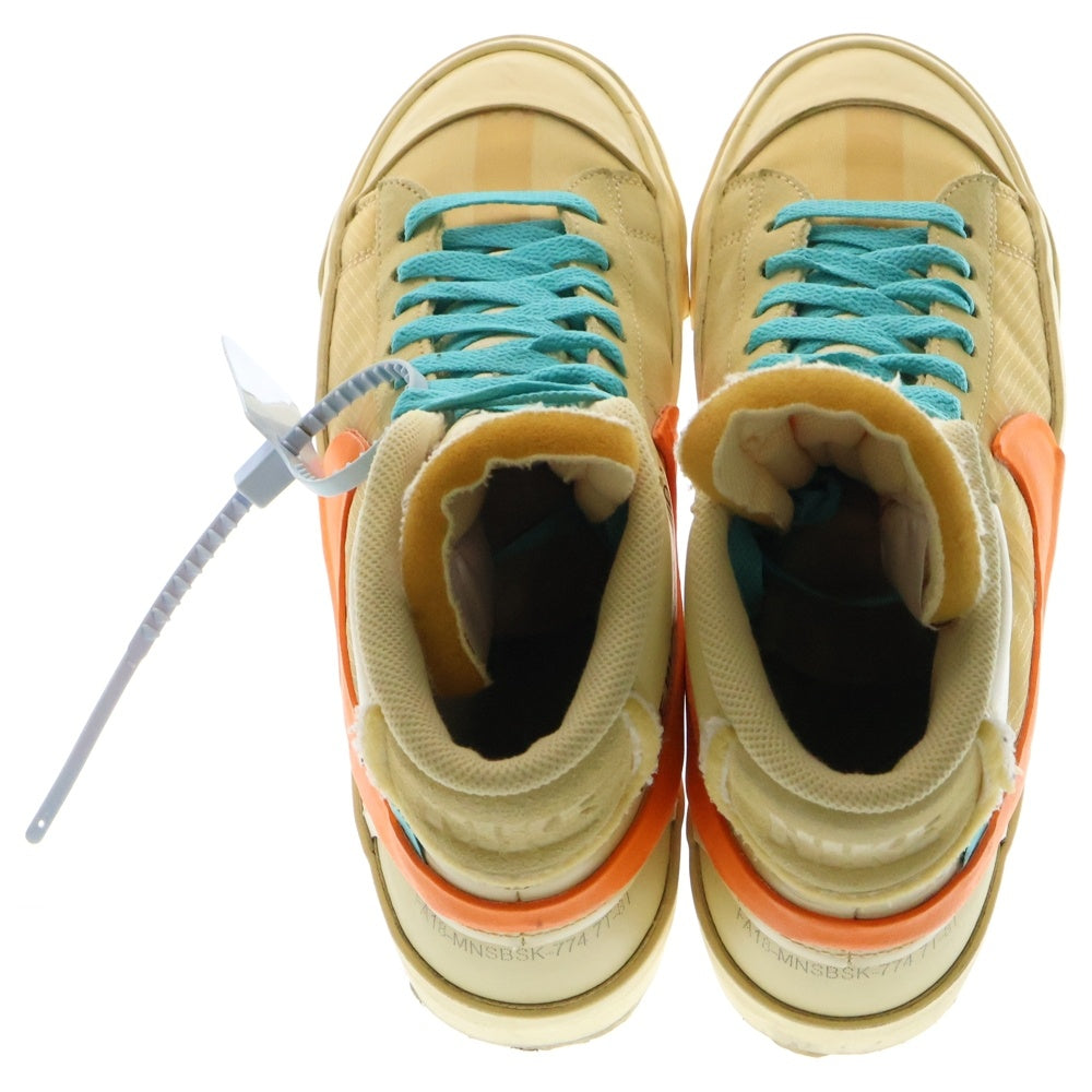 NIKE(ナイキ) ×OFF-WHITE BLAZER MID ALL HALLOWS EVE オフホワイト ブレーザー ミッドカットスニーカー ベージュ US8.5/26.5cm AA3832-700