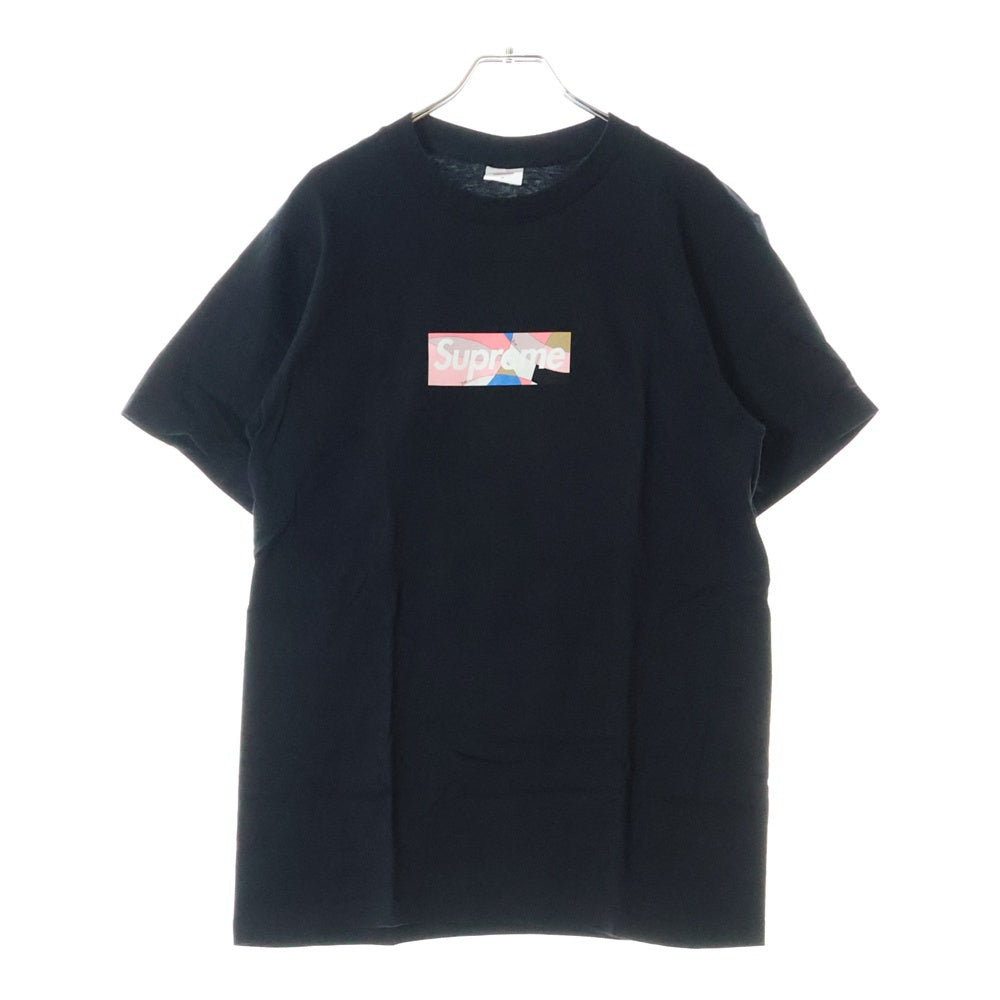 SUPREME(シュプリーム) 21SS×Emilio Pucci Box Logo Tee エミリオプッチ ボックスロゴプリント半袖Tシャツ カットソー ブラック/ピンク