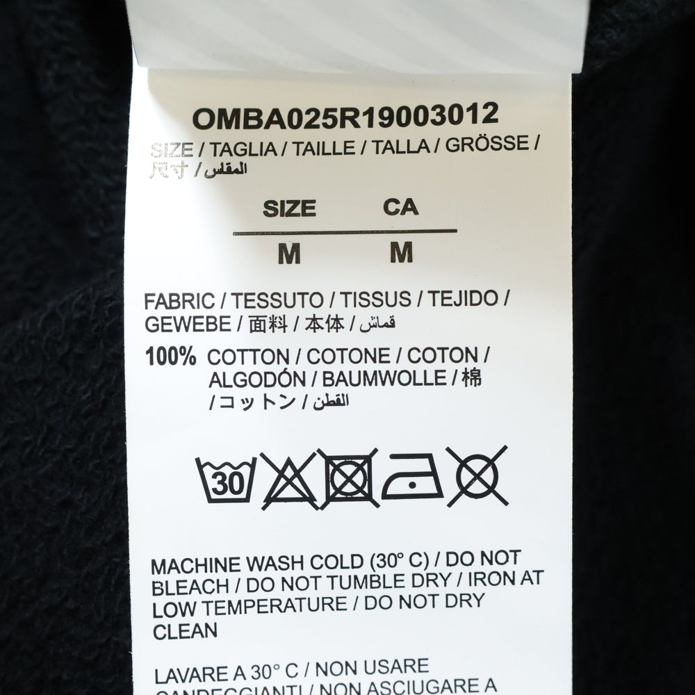 OFF-WHITE(オフホワイト) Side Stripe Round Neck Ordinary Version サイド ストライプ ロゴプリント クルーネックスウェットトレーナー ブラック OMBA025R190030121088