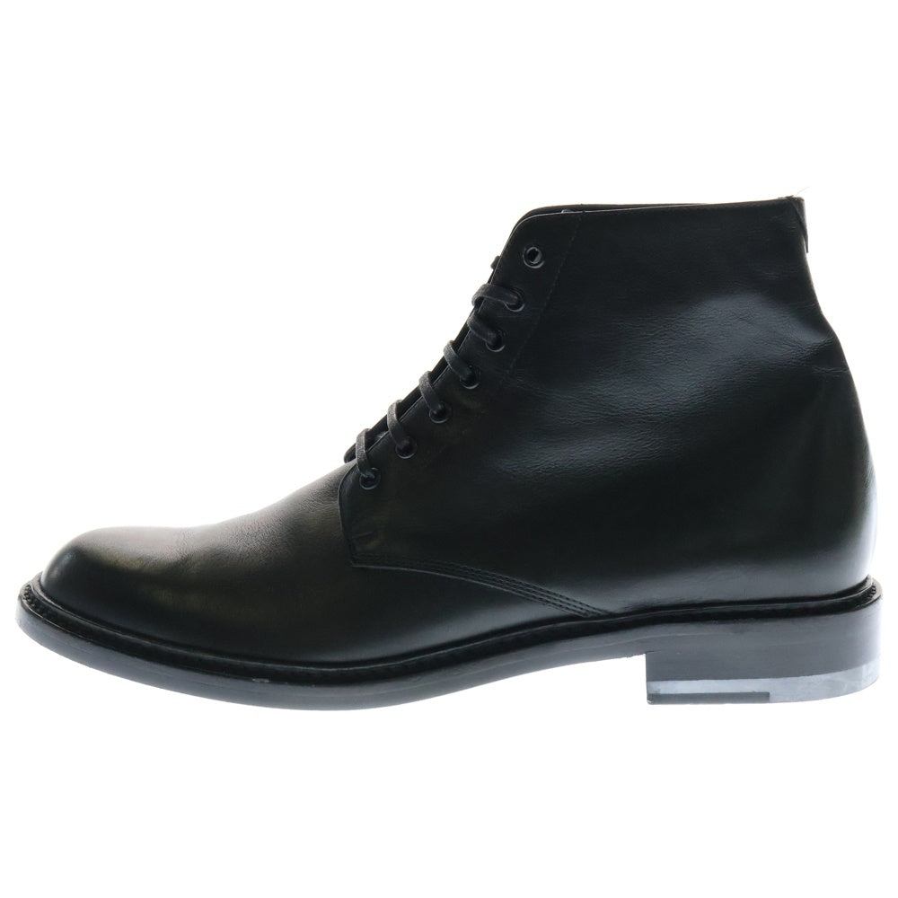 SAINT LAURENT PARIS(サンローランパリ) レースアップ レザー ショートブーツ ブラック 417667 レディース