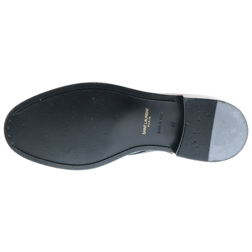 SAINT LAURENT PARIS(サンローランパリ) レースアップ レザー ショートブーツ ブラック 417667 レディース