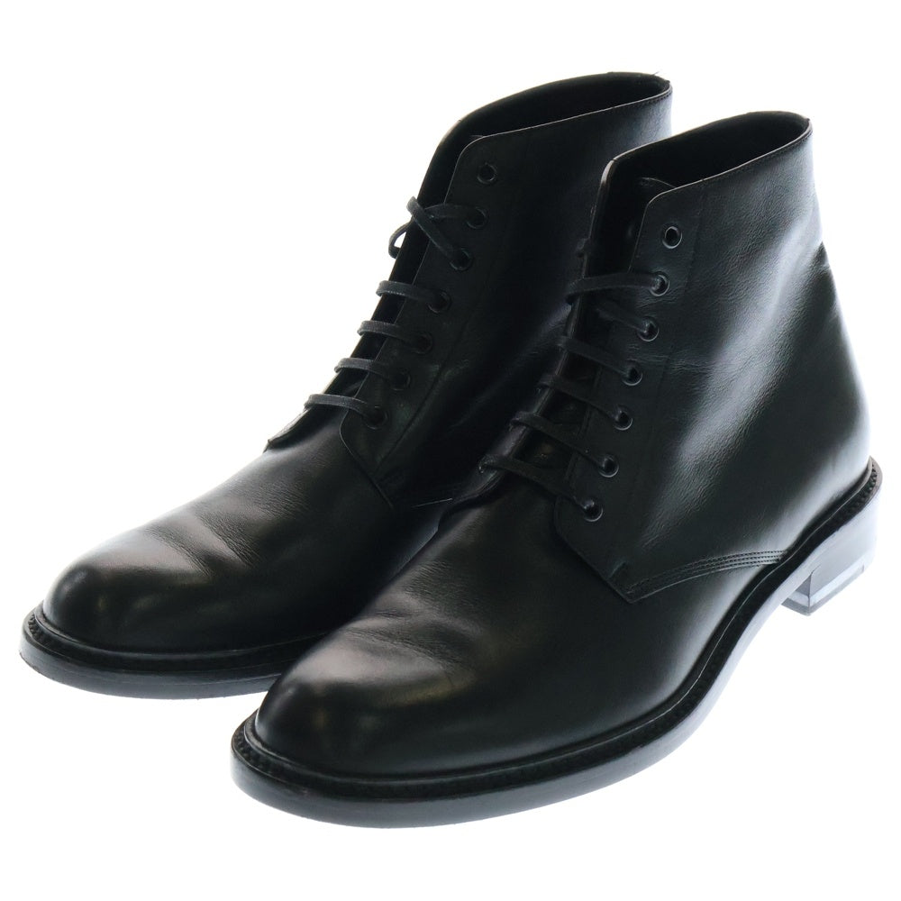 SAINT LAURENT PARIS(サンローランパリ) レースアップ レザー ショートブーツ ブラック 417667 レディース