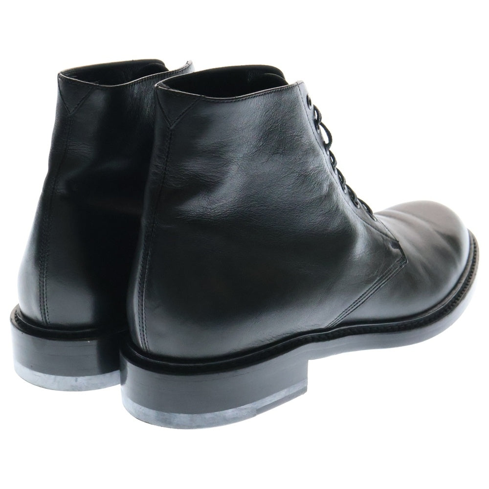 SAINT LAURENT PARIS(サンローランパリ) レースアップ レザー ショートブーツ ブラック 417667 レディース