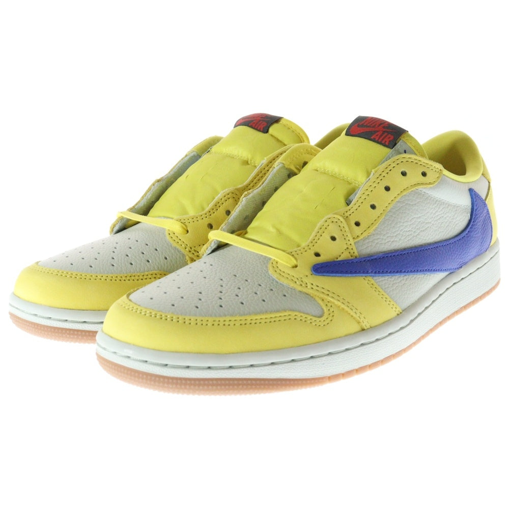 NIKE(ナイキ) ×TRAVIS SCOTT WMNS AIR JORDAN 1 RETRO LOW OG CANAR ウィメンズ エアジョーダン1 カナリー ローカットスニーカー イエロー US11/28cm DZ4137-700