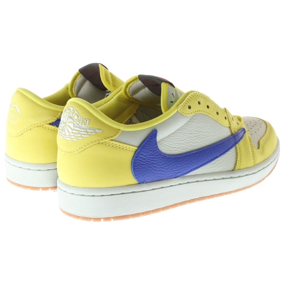 NIKE(ナイキ) ×TRAVIS SCOTT WMNS AIR JORDAN 1 RETRO LOW OG CANAR ウィメンズ エアジョーダン1 カナリー ローカットスニーカー イエロー US11/28cm DZ4137-700