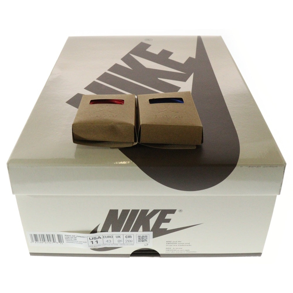 NIKE(ナイキ) ×TRAVIS SCOTT WMNS AIR JORDAN 1 RETRO LOW OG CANAR ウィメンズ エアジョーダン1 カナリー ローカットスニーカー イエロー US11/28cm DZ4137-700