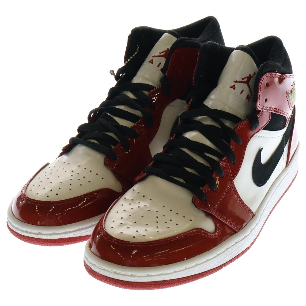 NIKE(ナイキ) 【観賞用 2003年製】AIR JORDAN 1 RETRO OG PATENT エアジョーダン1 シカゴ パテント スニーカー レッド/ホワイト US9.5/27.5cm 136085-106