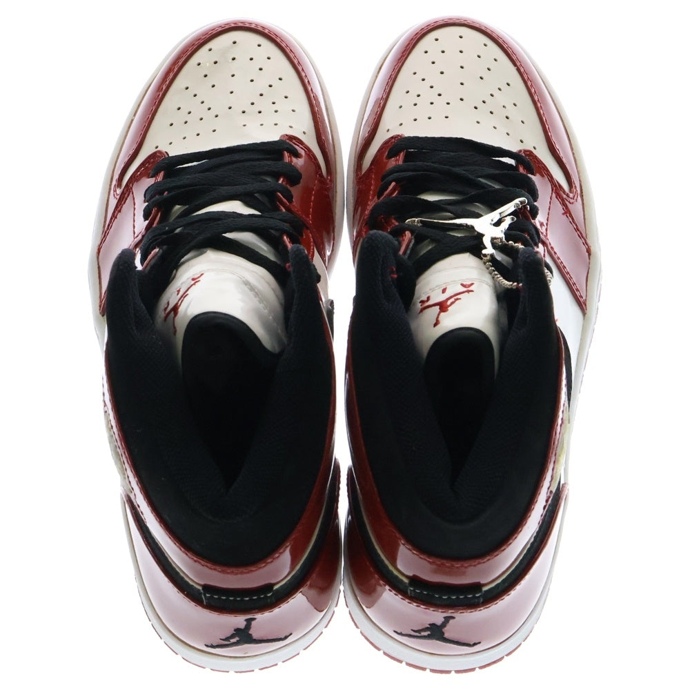 NIKE(ナイキ) 【観賞用 2003年製】AIR JORDAN 1 RETRO OG PATENT エアジョーダン1 シカゴ パテント スニーカー レッド/ホワイト US9.5/27.5cm 136085-106