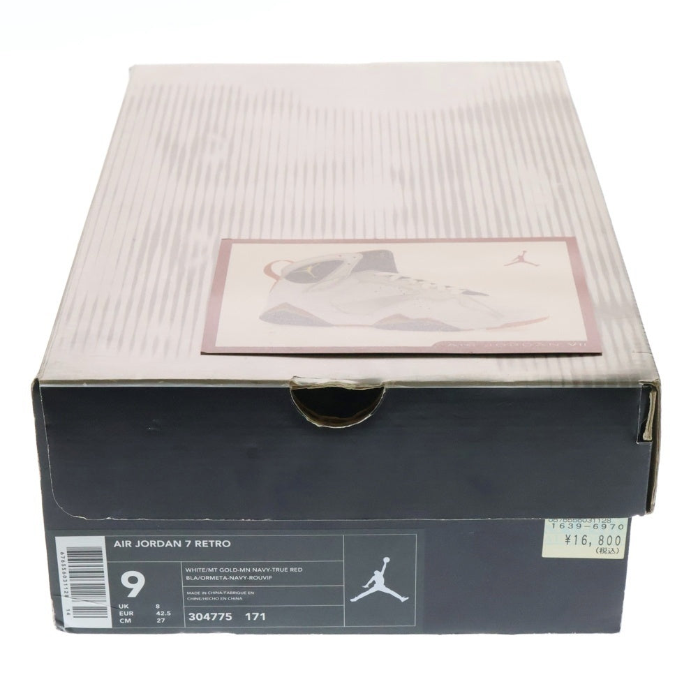 NIKE(ナイキ) 【観賞用 2004年製】AIR JORDAN 7 RETRO OLYMPIC エアジョーダン7 レトロ バルセロナオリンピック ハイカットスニーカー ホワイト US9/27cm 304775-171