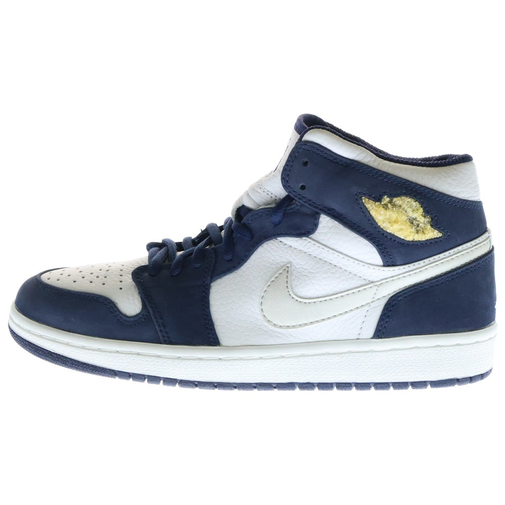 NIKE(ナイキ) 【観賞用 2001年製】AIR JORDAN 1 RETRO + エアジョーダン 1 レトロ プラス ハイカットスニーカーホワイト/ネイビー US9/27cm 136065-101