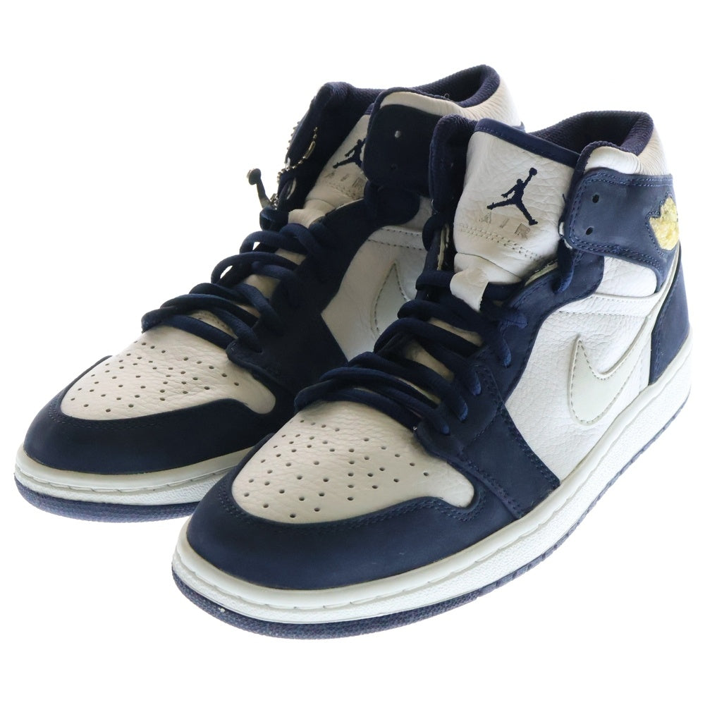 NIKE(ナイキ) 【観賞用 2001年製】AIR JORDAN 1 RETRO + エアジョーダン 1 レトロ プラス ハイカットスニーカーホワイト/ネイビー US9/27cm 136065-101