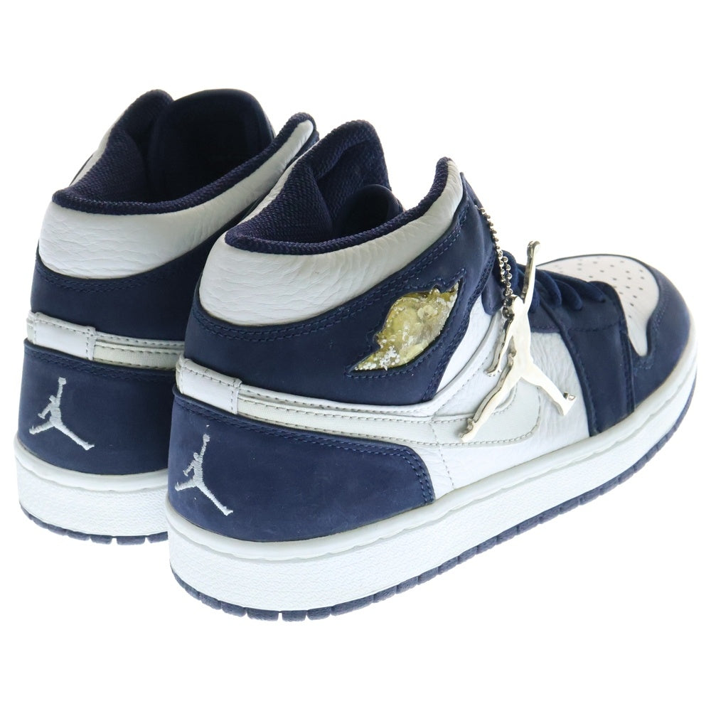 NIKE(ナイキ) 【観賞用 2001年製】AIR JORDAN 1 RETRO + エアジョーダン 1 レトロ プラス ハイカットスニーカーホワイト/ネイビー US9/27cm 136065-101