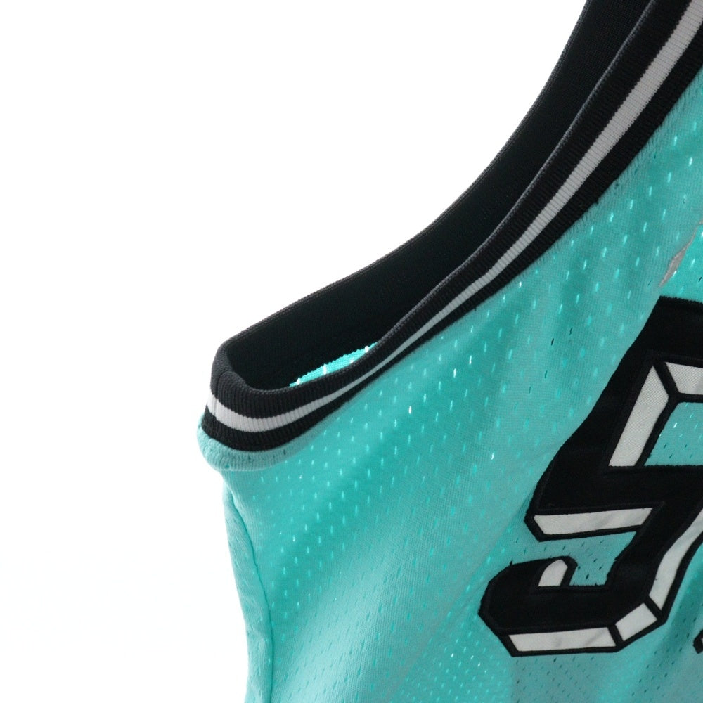 Mitchell&Ness(ミッチェル アンド ネス) ×TIFFANY&Co. ティファニー NBAロゴ メッシュ タンクトップ ゲームシャツ ライトブルー