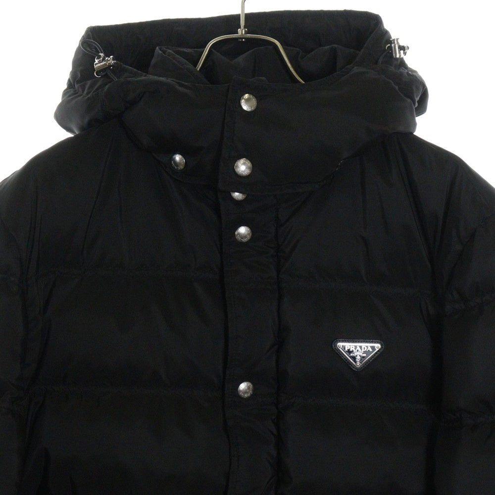 PRADA(プラダ) 24AW トライアングルロゴプレート ジップアップ ダウンジャケット ブラック SGH070 R232 1060