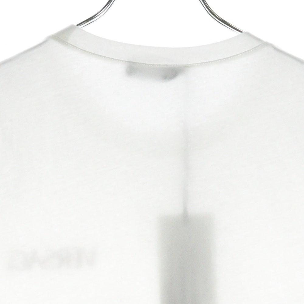 VERSACE(ヴェルサーチ) ラインストーンロゴ クルーネック半袖Tシャツカットソー ホワイト 1014555 レディース
