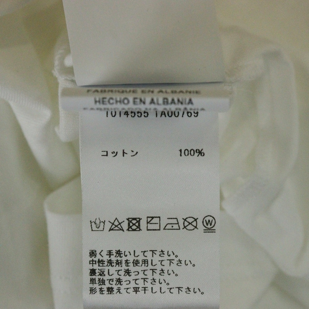 VERSACE(ヴェルサーチ) ラインストーンロゴ クルーネック半袖Tシャツカットソー ホワイト 1014555 レディース