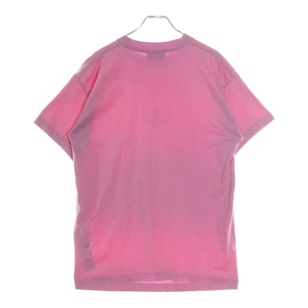 BALENCIAGA(バレンシアガ) 22SS ラインストーン ロゴ クルーネック半袖Tシャツカットソー ピンク 612965 TMVP2 レディース