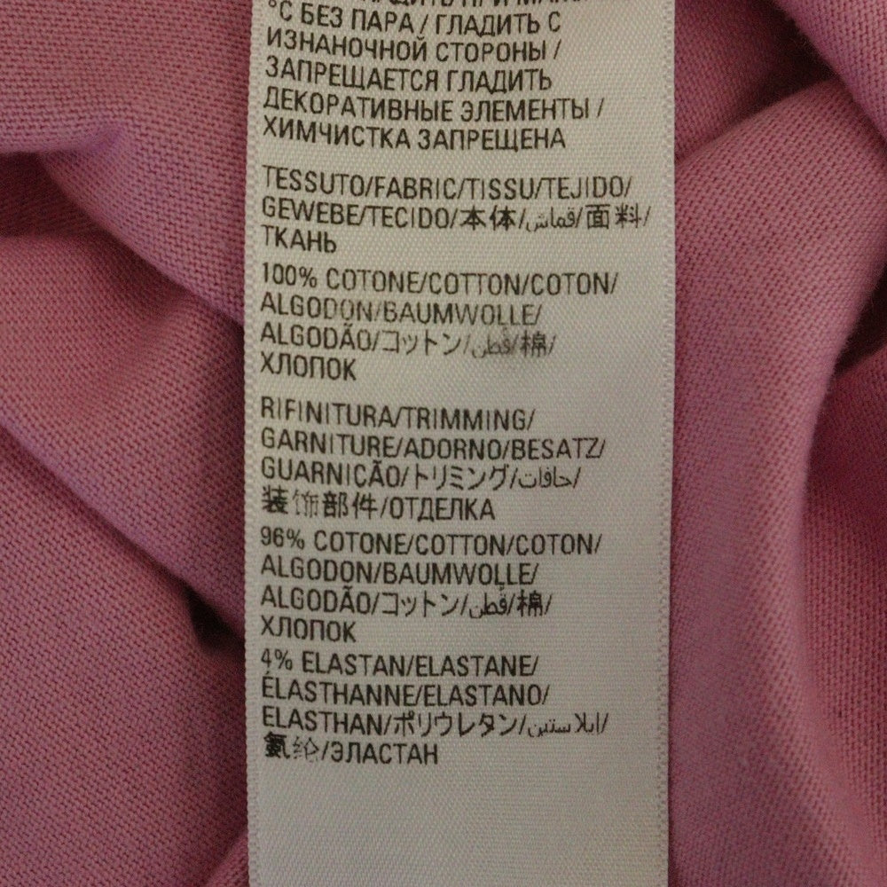 BALENCIAGA(バレンシアガ) 22SS ラインストーン ロゴ クルーネック半袖Tシャツカットソー ピンク 612965 TMVP2 レディース