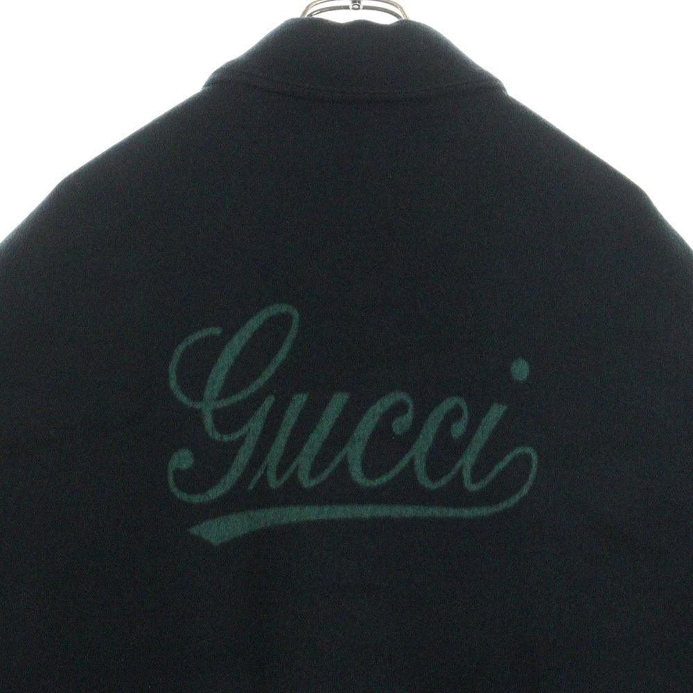 GUCCI(グッチ) 24AW Wool Zip Jacket バックロゴ ウール ジップアップ ジャケット ブルゾン ブラック 794813 ZAQ4I