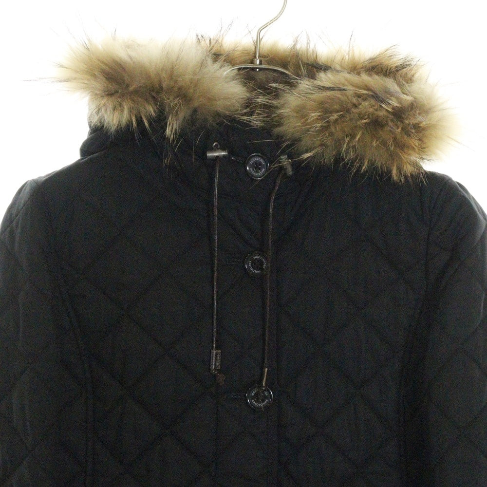 MACKINTOSH PHILOSOPHY(マッキントッシュフィロソフィー) ファーフーデッド キルティング 中綿 コート ブラック レディース MNJ07-660-09