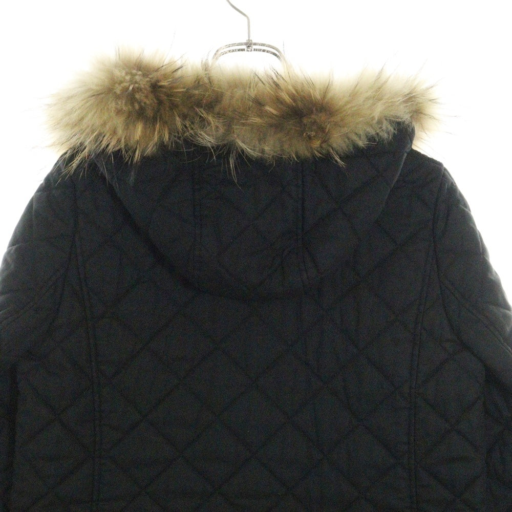 MACKINTOSH PHILOSOPHY(マッキントッシュフィロソフィー) ファーフーデッド キルティング 中綿 コート ブラック レディース MNJ07-660-09