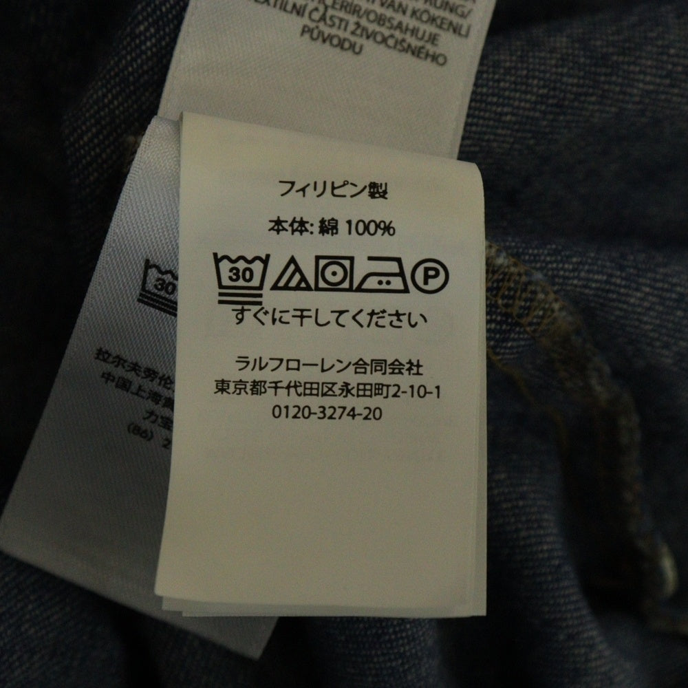 POLO RALPH LAUREN(ポロラルフローレン) デニム 半袖 ワンピース インディゴ レディース