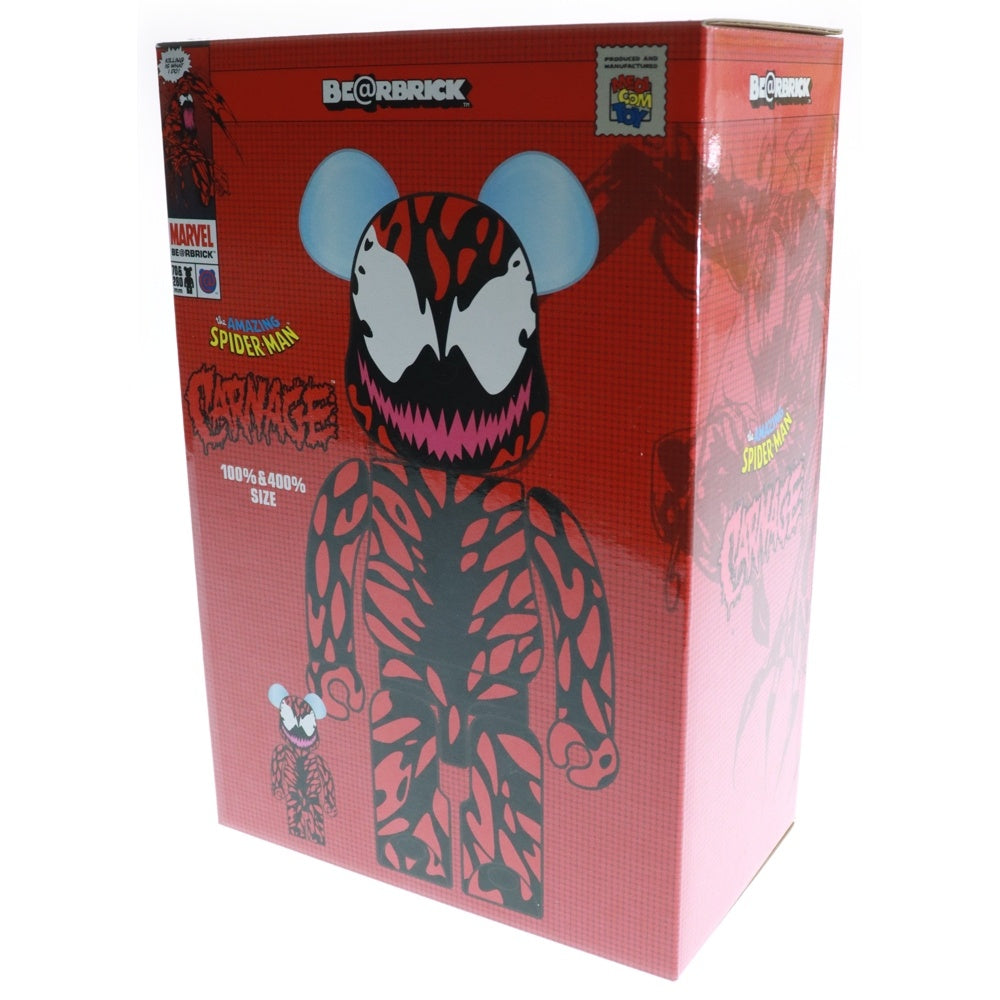 MEDICOM TOY(メディコムトイ) BE@RBRICK CARNAGE 100% & 400 ベアブリック カーネイジ 2体セット フィギュア 人形 レッド