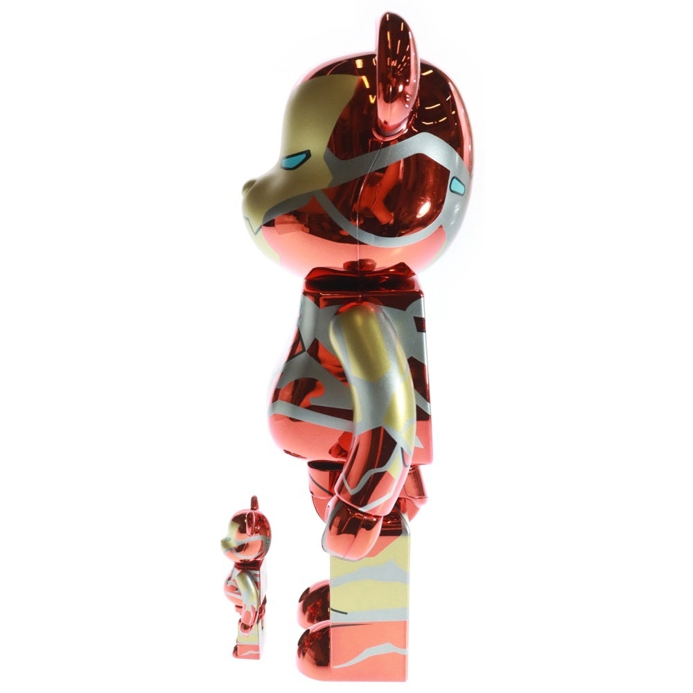 MEDICOM TOY(メディコムトイ) BE@RBRICK WORLD WIDE TOUR 3 IRON MAN MARK85 CHROME 100% & 400 ベアブリック ワールド ワイド ツアー3 アイアンマン マーク85 クローム 2体セット フィギュア