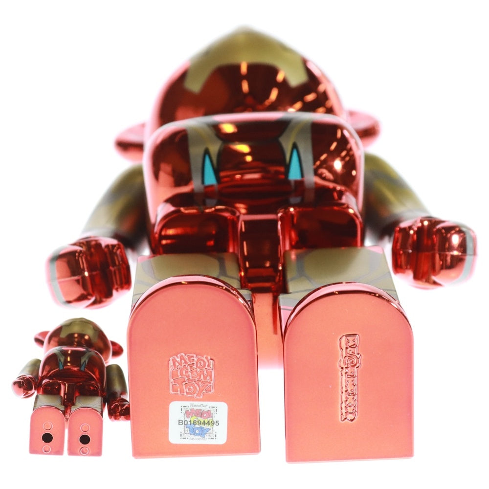 MEDICOM TOY(メディコムトイ) BE@RBRICK WORLD WIDE TOUR 3 IRON MAN MARK85 CHROME 100% & 400 ベアブリック ワールド ワイド ツアー3 アイアンマン マーク85 クローム 2体セット フィギュア