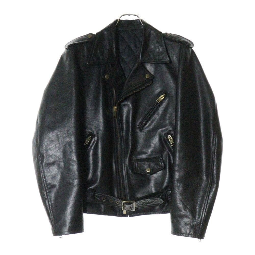 Y's for men(ワイズフォーメン) 93AW RED LABEL 赤タグ 裏地キルティング カウレザー ダブルライダースジャケット ブラック MI-Y50-716