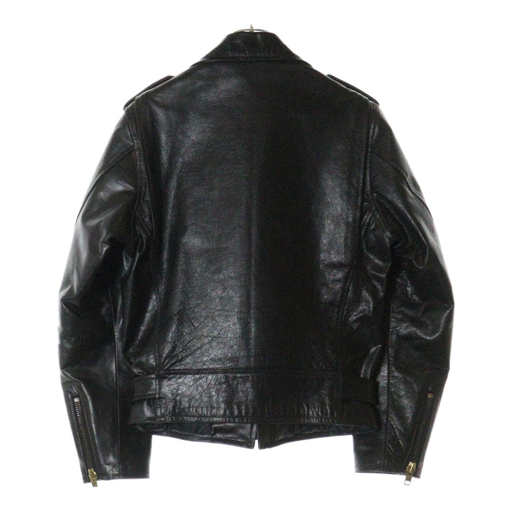Y's for men(ワイズフォーメン) 93AW RED LABEL 赤タグ 裏地キルティング カウレザー ダブルライダースジャケット ブラック MI-Y50-716