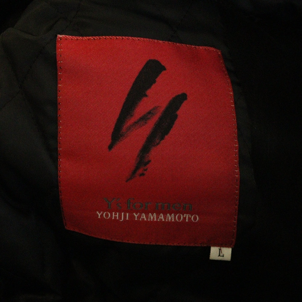 Y's for men(ワイズフォーメン) 93AW RED LABEL 赤タグ 裏地キルティング カウレザー ダブルライダースジャケット ブラック MI-Y50-716