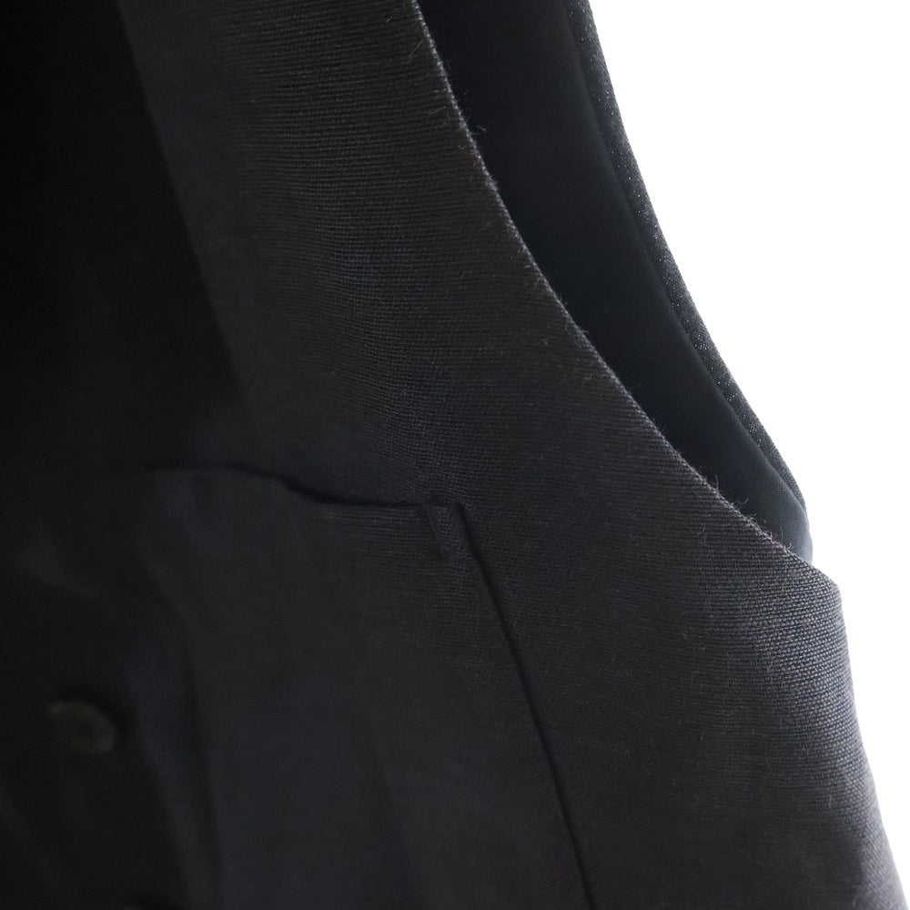 Yohji Yamamoto POUR HOMME(ヨウジヤマモト プールオム) 90S 4ポケット 5B リネン テーラードボタンフロントジレベスト ブラック