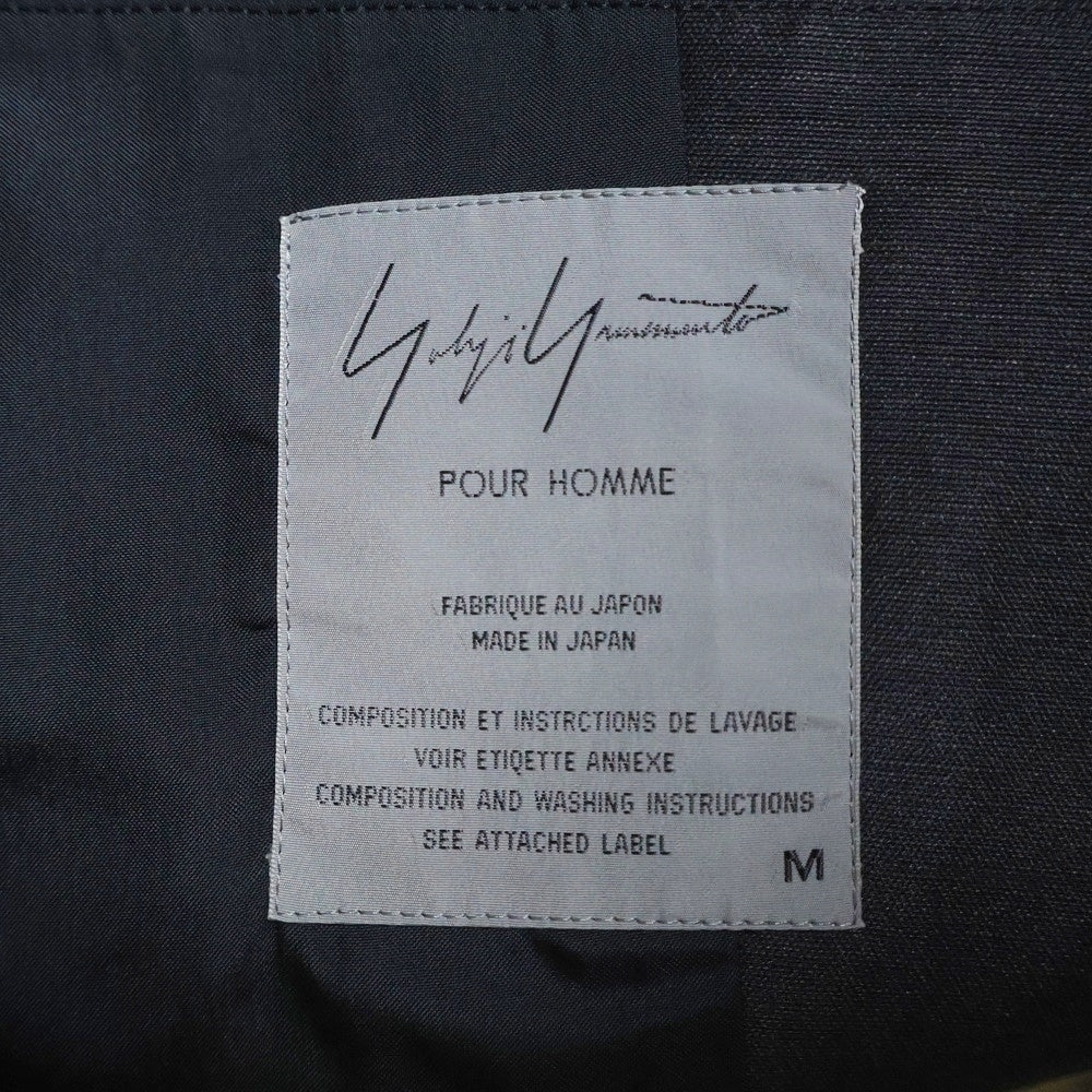Yohji Yamamoto POUR HOMME(ヨウジヤマモト プールオム) 90S 4ポケット 5B リネン テーラードボタンフロントジレベスト ブラック