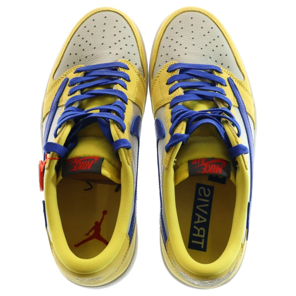 NIKE(ナイキ) ×TRAVIS SCOTT WMNS AIR JORDAN 1 RETRO LOW OG CANAR ウィメンズ エアジョーダン1 カナリー ローカットスニーカー イエロー US10.5/27.5cm DZ4137-700