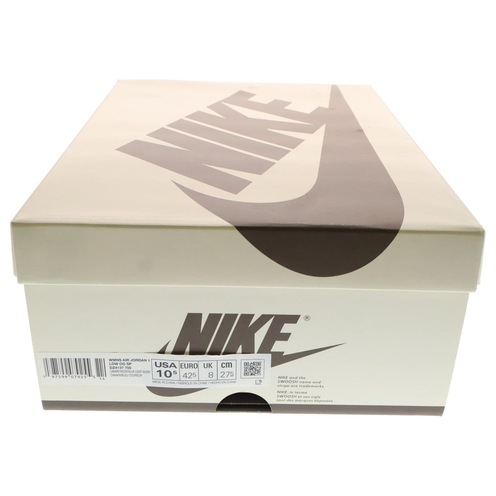 NIKE(ナイキ) ×TRAVIS SCOTT WMNS AIR JORDAN 1 RETRO LOW OG CANAR ウィメンズ エアジョーダン1 カナリー ローカットスニーカー イエロー US10.5/27.5cm DZ4137-700