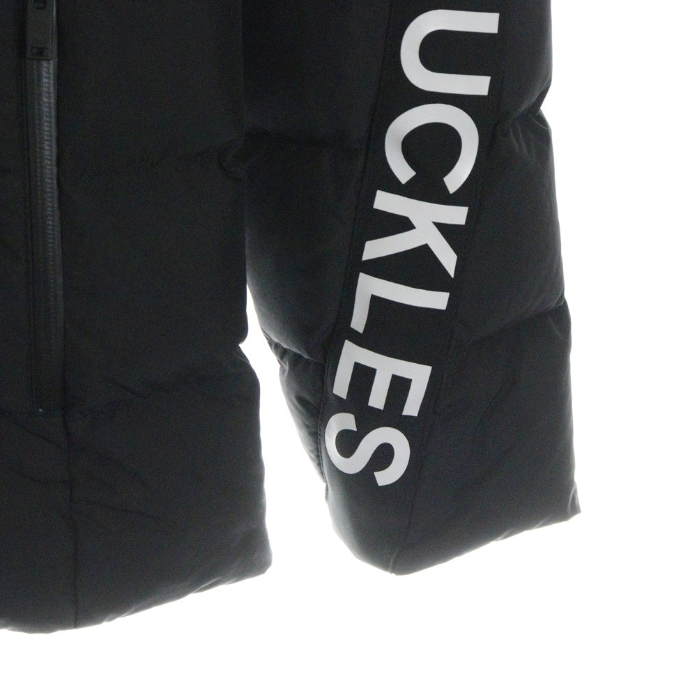 MOOSE KNUCKLES(ムースナックルズ) サイドロゴ ジップアップ フーディ ダウンジャケット ブラック 21IU-M31MJ153
