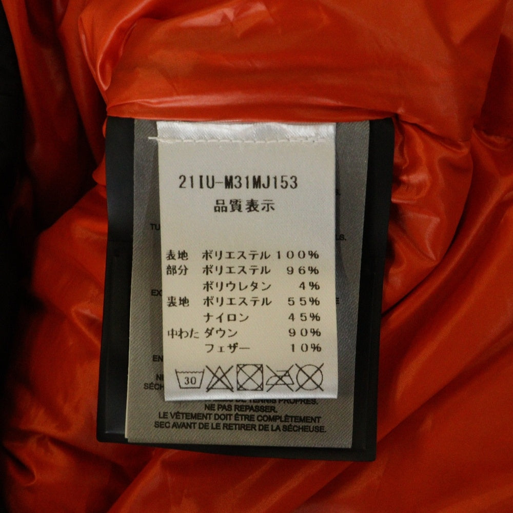MOOSE KNUCKLES(ムースナックルズ) サイドロゴ ジップアップ フーディ ダウンジャケット ブラック 21IU-M31MJ153