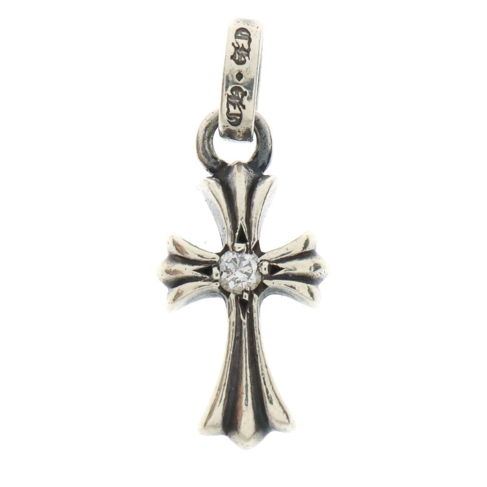 CHROME HEARTS(クロムハーツ) CRS BBYFAT DMND ベイビーファットクロス 両面1ダイヤ ペンダントトップ シルバー BCA238