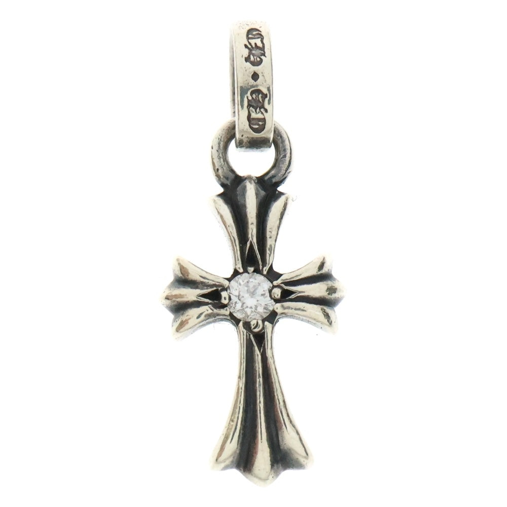 CHROME HEARTS(クロムハーツ) CRS BBYFAT DMND ベイビーファットクロス 両面1ダイヤ ペンダントトップ シルバー BCA238