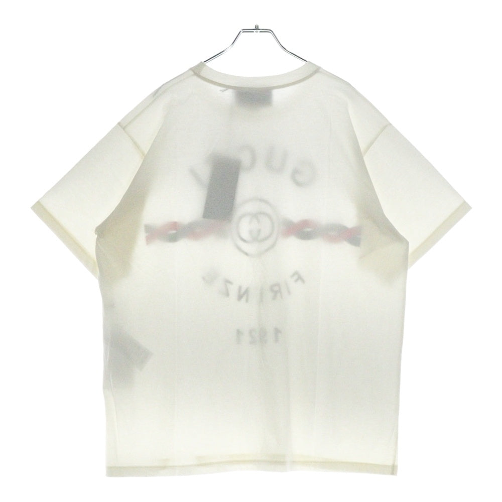 GUCCI(グッチ) FIRENZE 1921 Print Tee フィレンツェ ロゴプリント 半袖Tシャツ カットソー ホワイト 616036 XJD7T