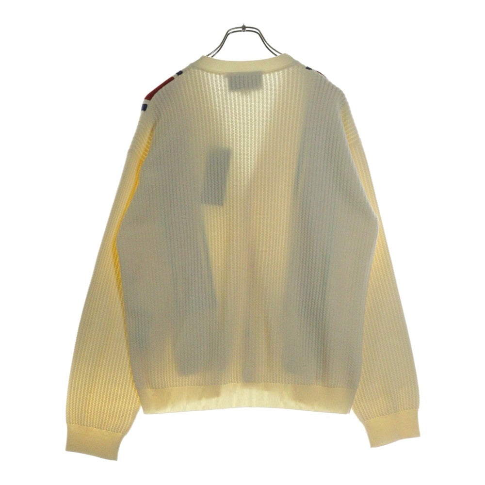 GUCCI(グッチ) GG Logo Patch Knit Cardigan ロゴパッチ ニットカーディガン ホワイト 739962 XKC9L