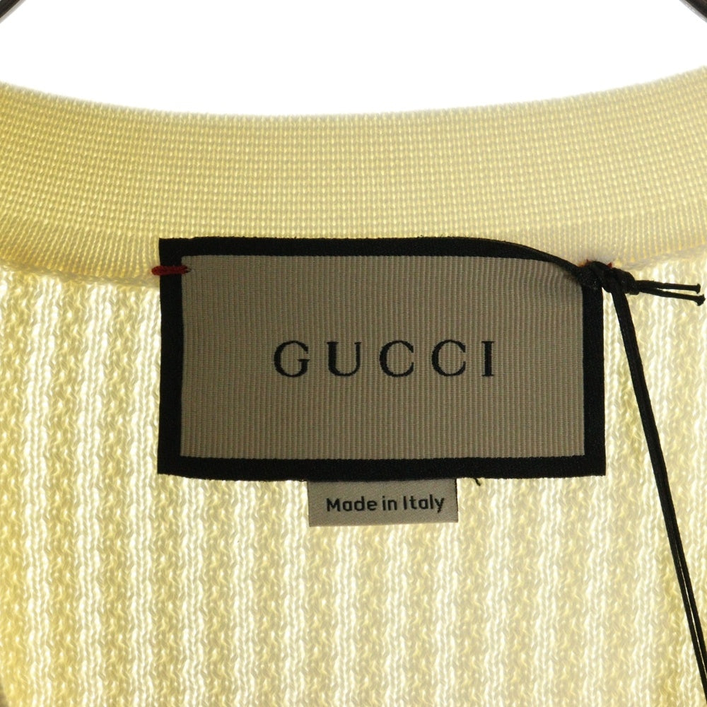 GUCCI(グッチ) GG Logo Patch Knit Cardigan ロゴパッチ ニットカーディガン ホワイト 739962 XKC9L