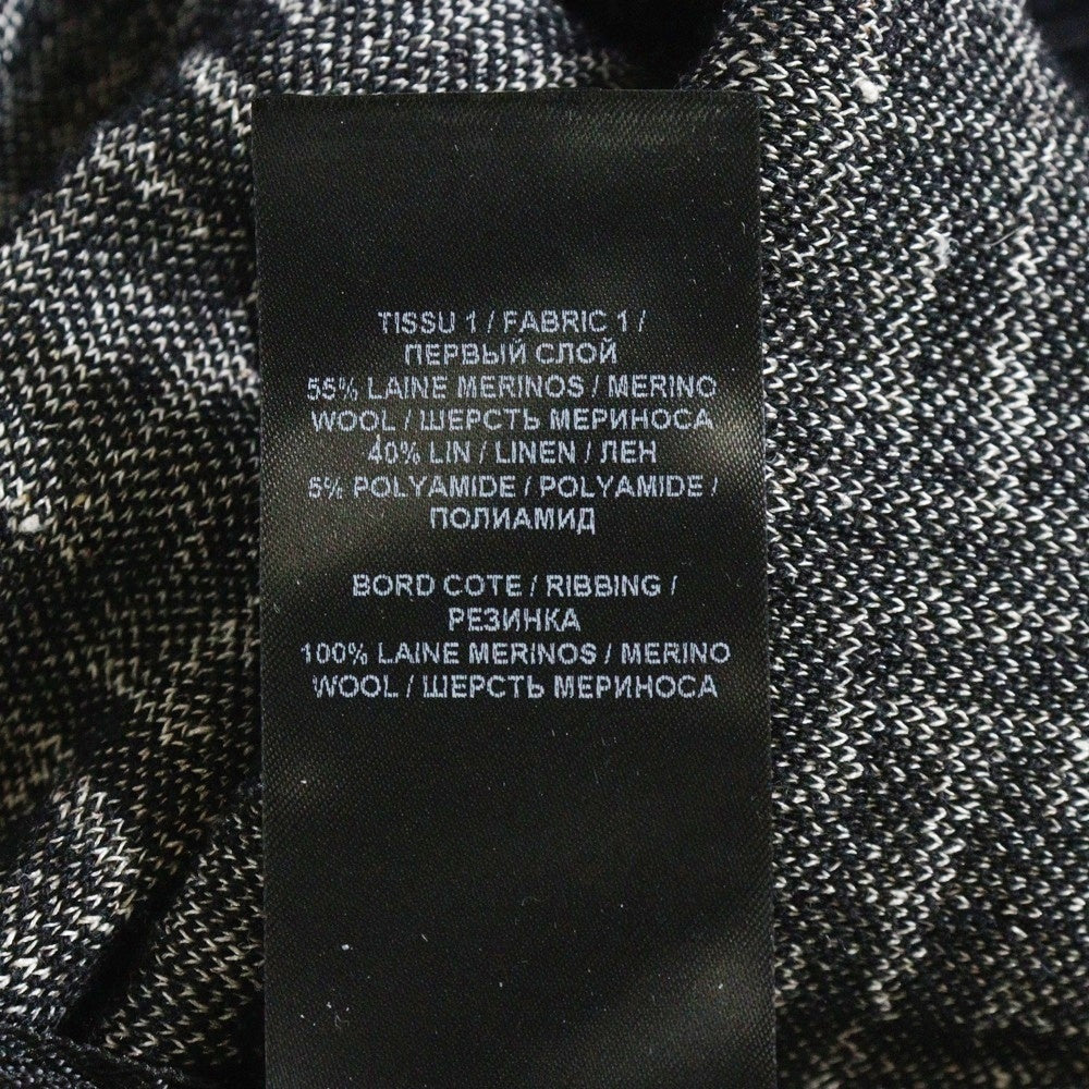 BALMAIN(バルマン) Logo Half Zip Knit ロゴ総柄 ハーフジップ ニットセーター ブラック/ホワイト WH0KF020