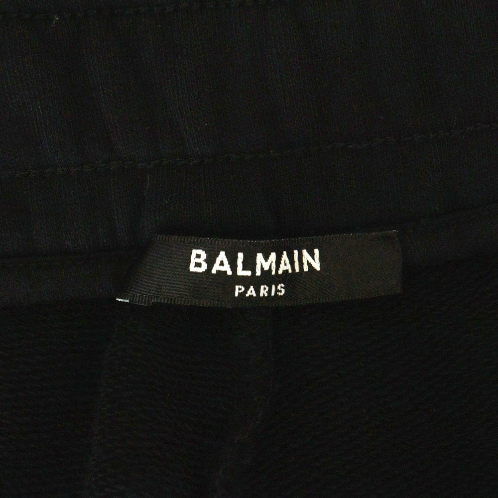 BALMAIN(バルマン) サイドロゴ ジップポケット スウェットパンツ ブラック