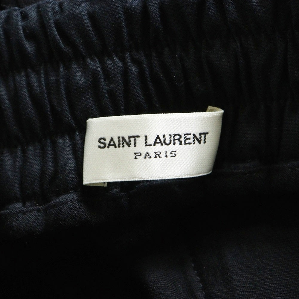 SAINT LAURENT PARIS(サンローランパリ) 23SS ドローコード リブ スウェット パンツ ブラック 769061 Y36SW