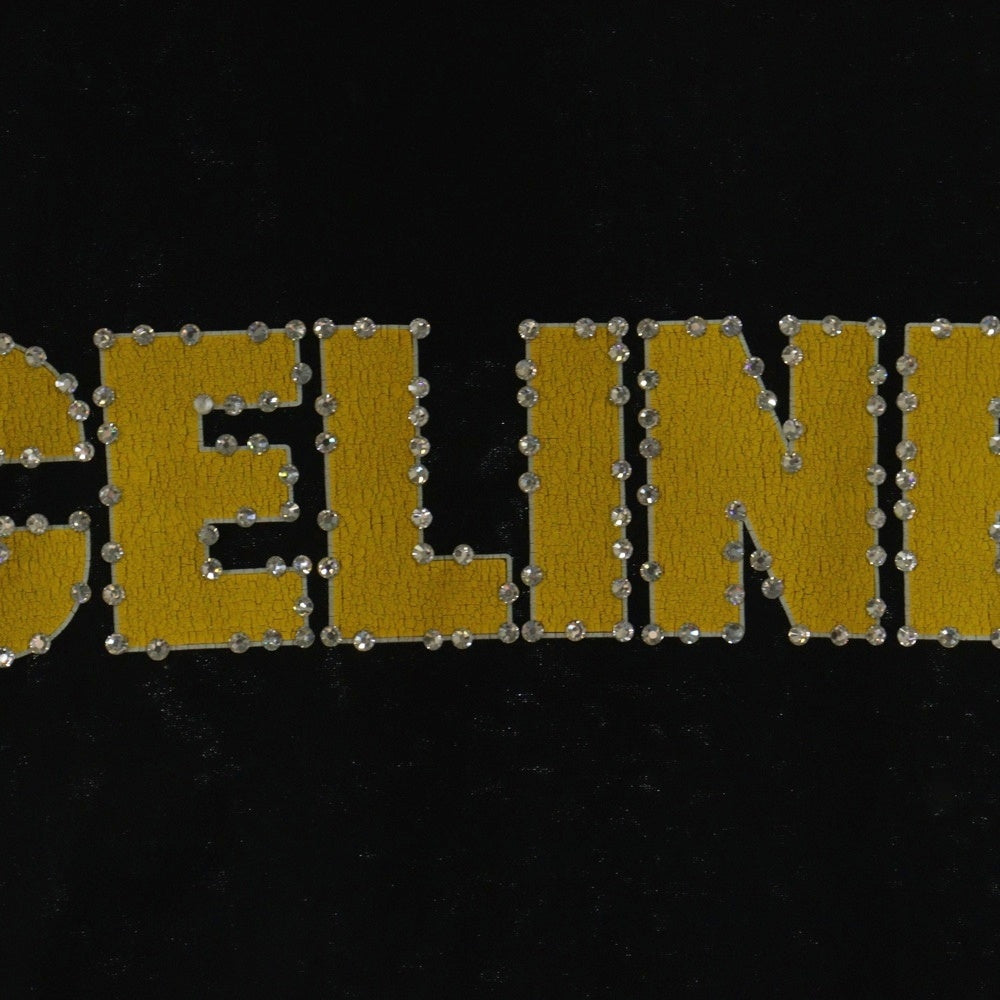 CELINE(セリーヌ) Logo Rhinestone Tee ロゴ ラインストーン 半袖Tシャツ ブラック 2X15M671Q